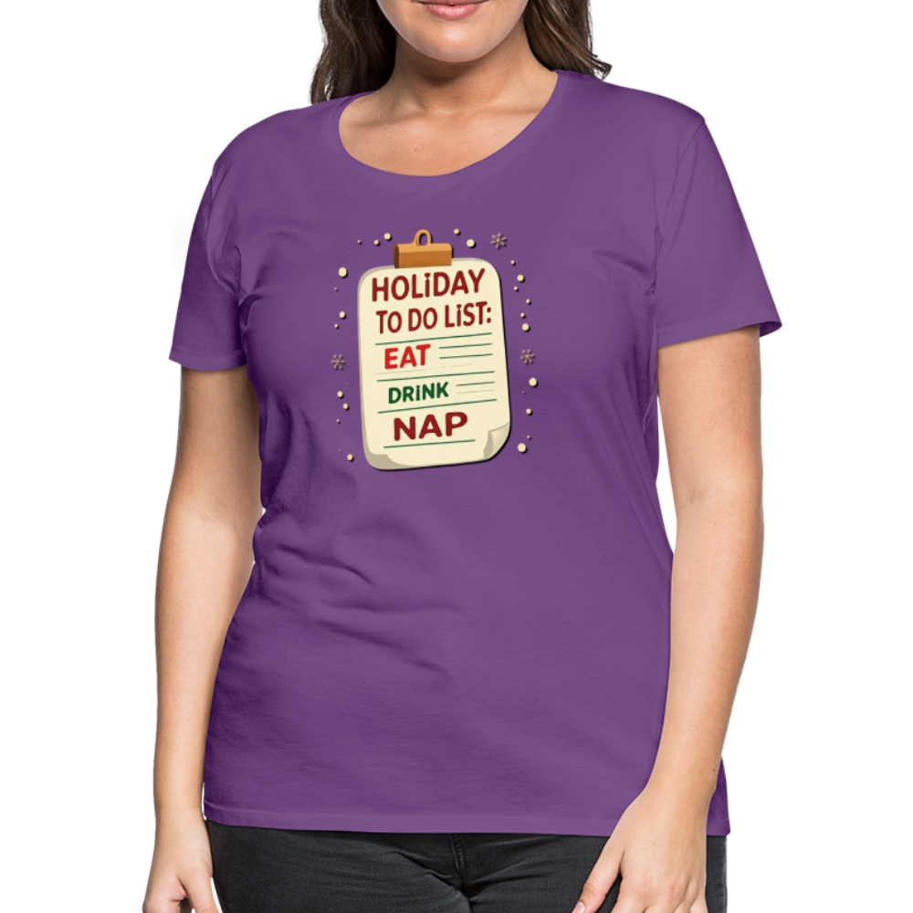 Holiday ToDo List Women’s T-Shirt - purple