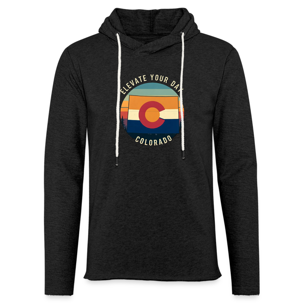 Elevate Your Day Lightweight Terry Hoodie - charcoal grey