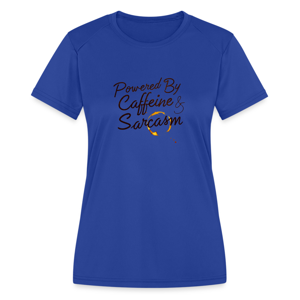 Powered By Caffeine Performance Tee - royal blue