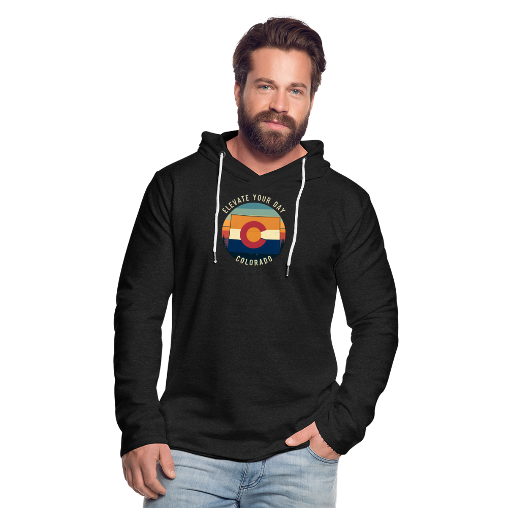 Elevate Your Day Lightweight Terry Hoodie - charcoal grey