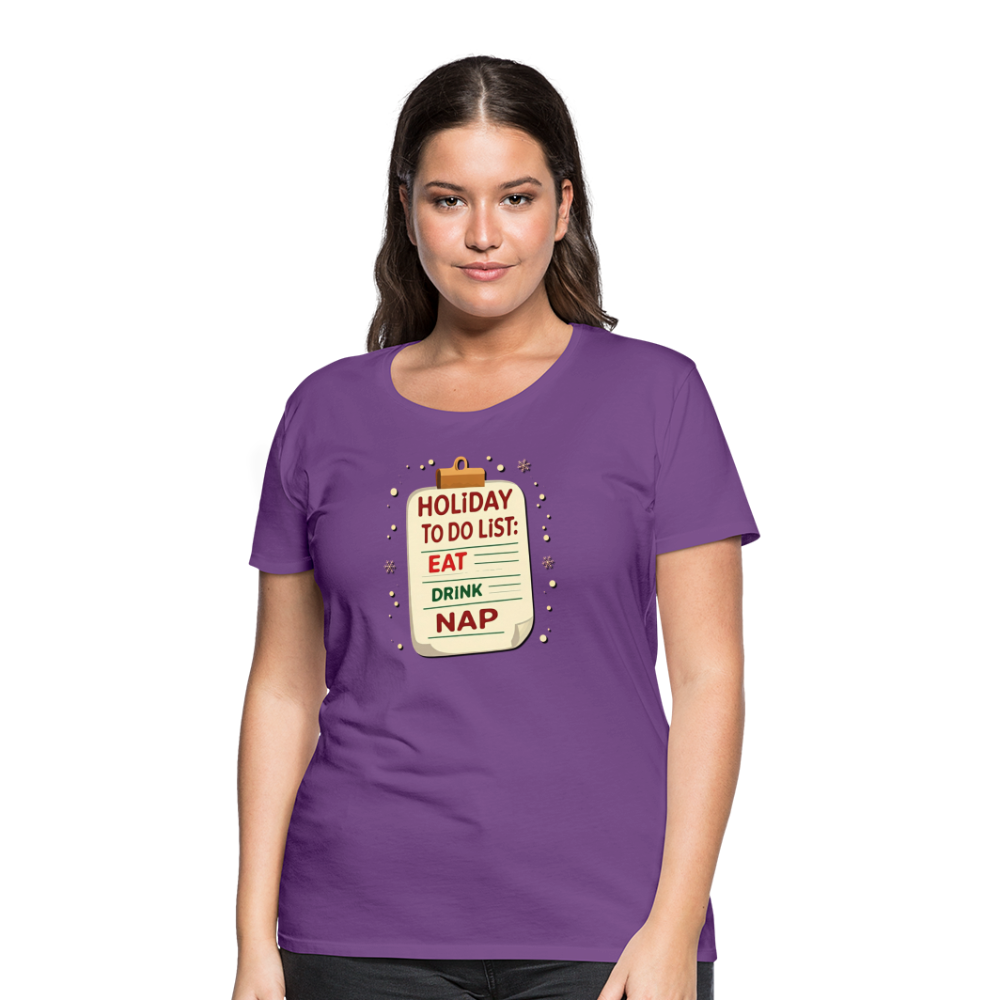 Holiday ToDo List Women’s T-Shirt - purple