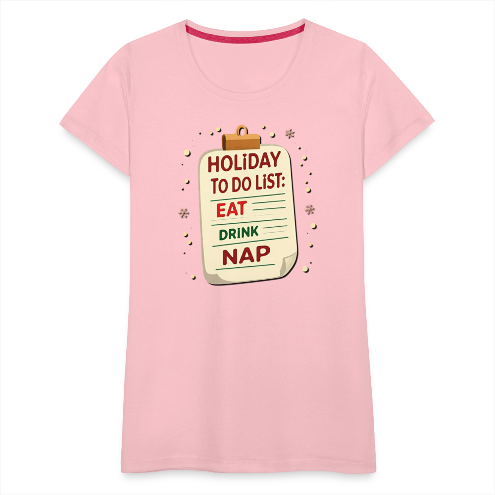 Holiday ToDo List Women’s T-Shirt - pink