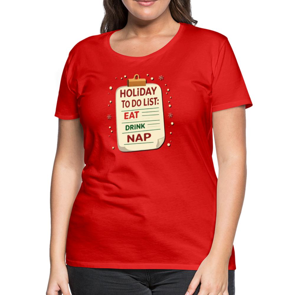 Holiday ToDo List Women’s T-Shirt - red